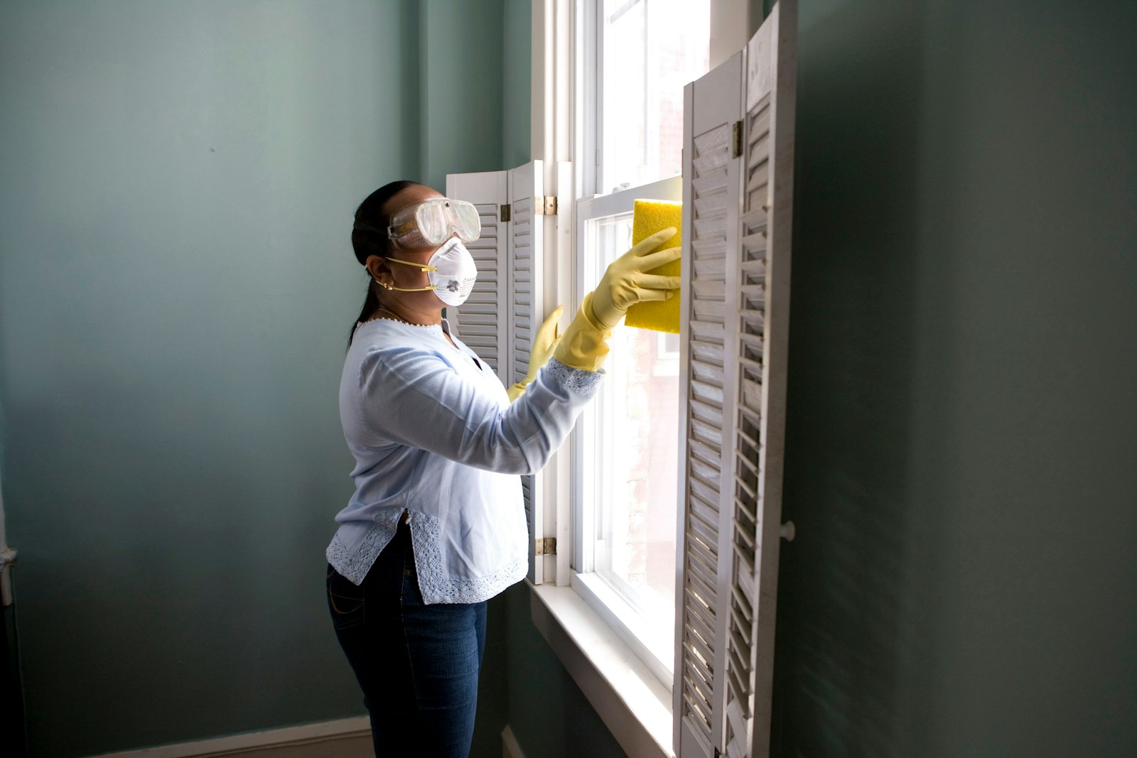 Cleaning professional caring for an interior