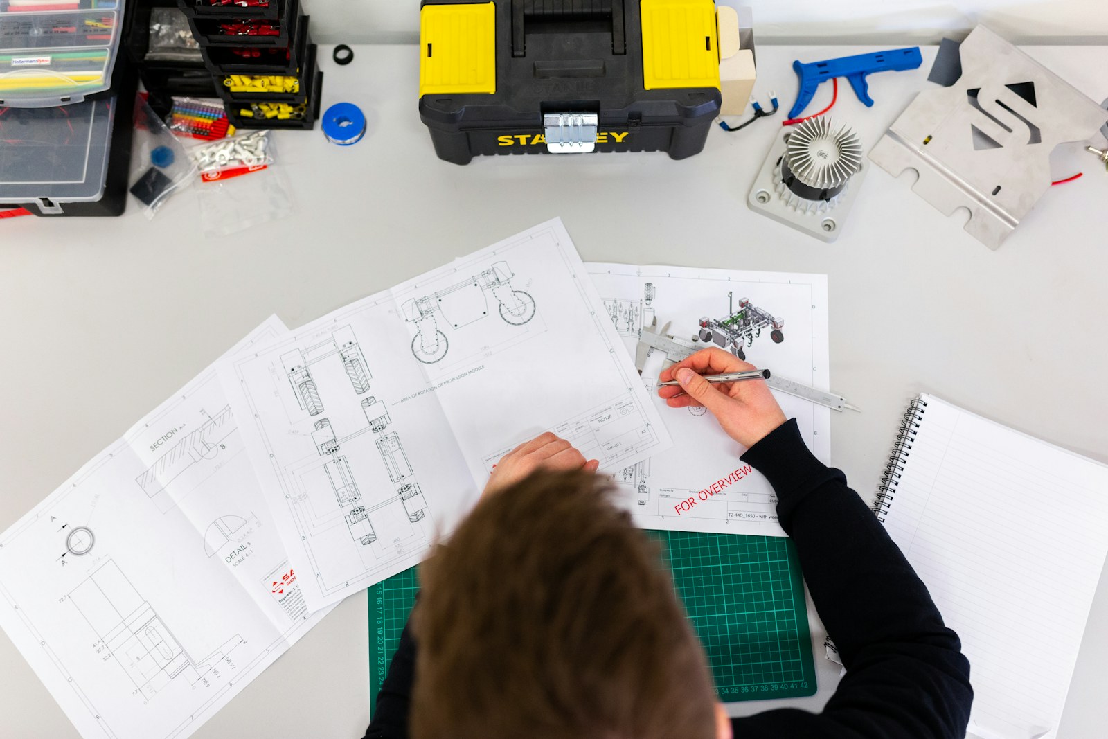 Industrial workplace and protective equipment